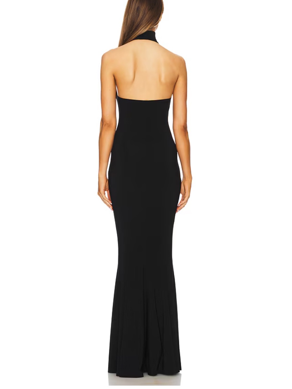 Norma Kamali Halter Fishtail Gown in Black - Picture 2 of 2
